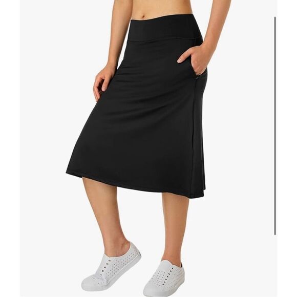 XIOKER  Women Midi Knee Length Skorts Skirts with Zipper Pockets 📦 - Picture 1 of 10